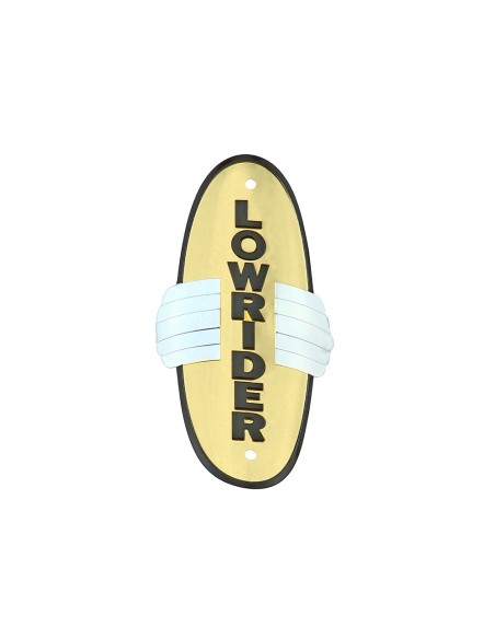 Lowrider Wing Name Plate Gold Chrome-Wing.